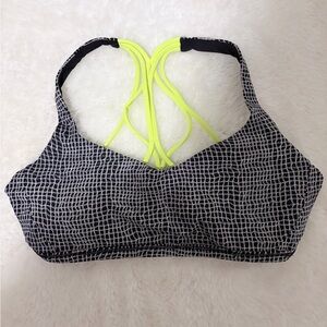 Lululemon Free to be Bra with Neon Yellow Straps